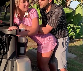 Chubby Knockers Light-complexioned TEEN Gabbie Carrier Hits A Hole-In-One